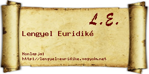 Lengyel Euridiké névjegykártya