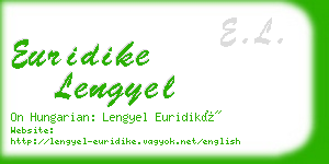 euridike lengyel business card